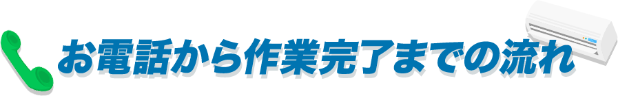 お電話から作業完了までの流れ